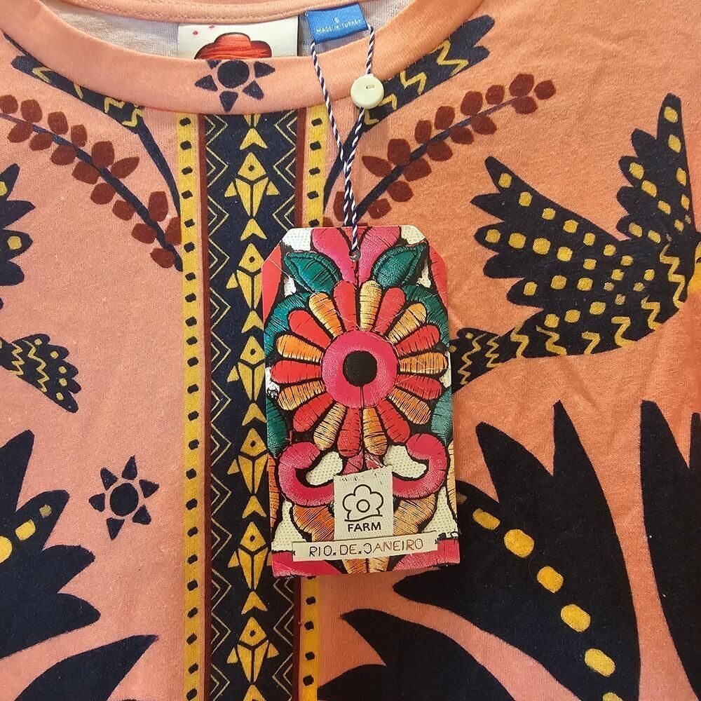 NWT Farm Rio Printed Shift Mini Dress Size Small - Picture 4 of 9
